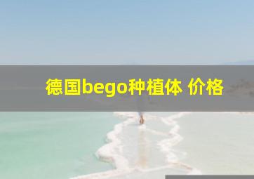 德国bego种植体 价格